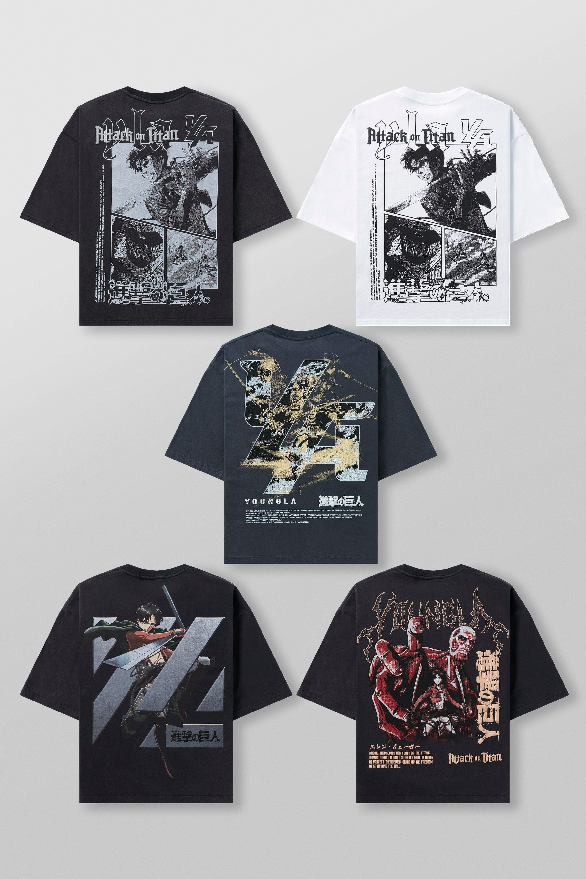 4186 - AOT?  x YLA Cropped Tees